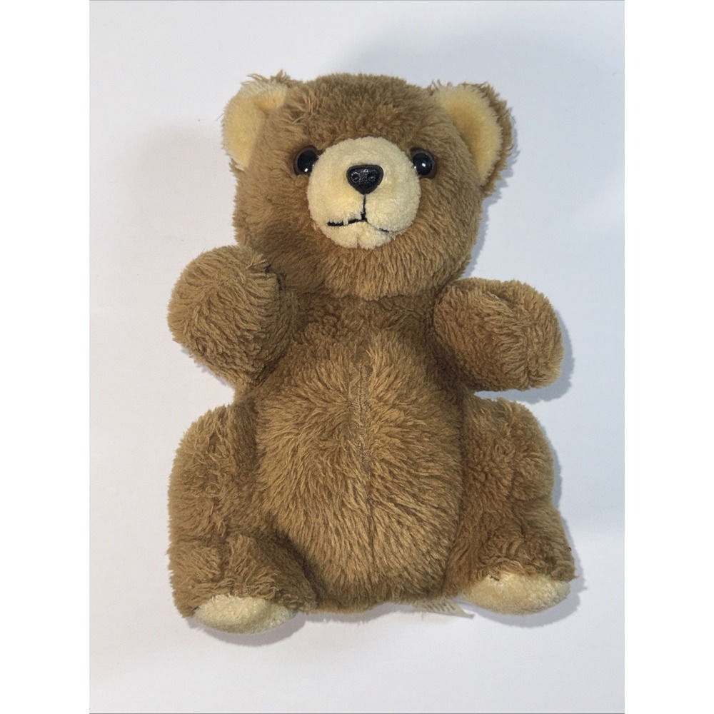 Teddy Bear Plush Stuffed Animal Brown Korea Hudson Brands Vintage 1979 Dakin